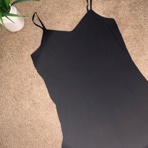 Black spaghetti strap dress